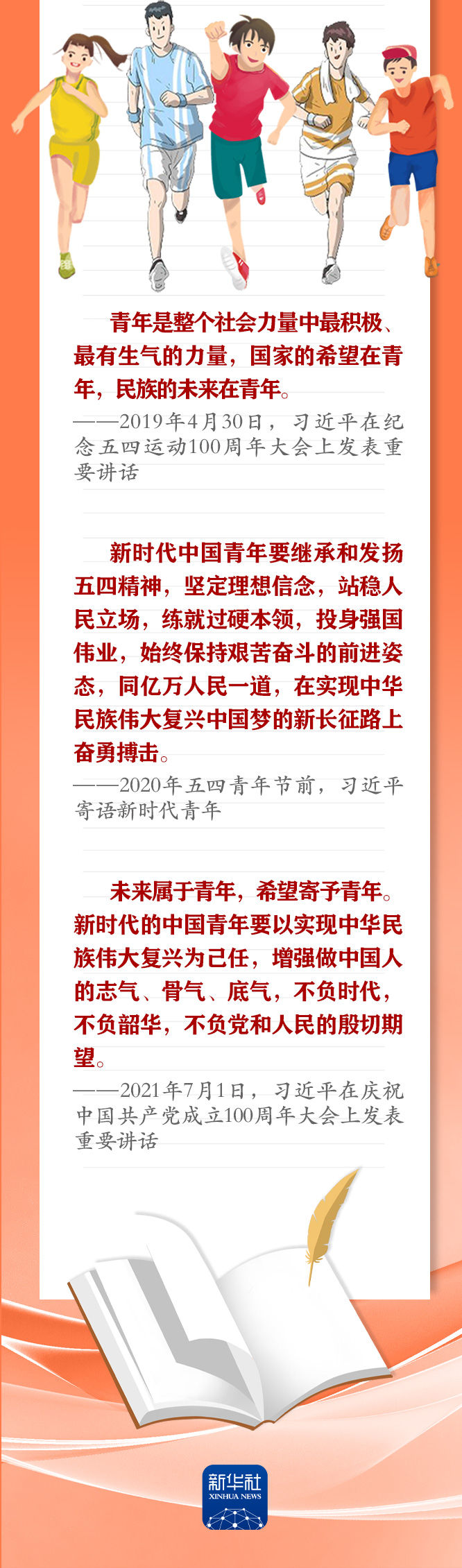 手繪長(zhǎng)卷 | 共青團(tuán)員們，總書記這些話要牢記
