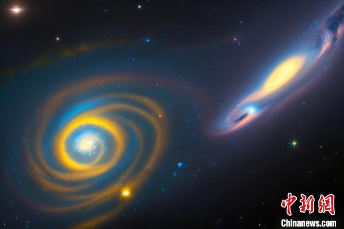 本星系群的三維藝術(shù)圖?！≈锌圃簢?guó)家天文臺(tái) 供圖