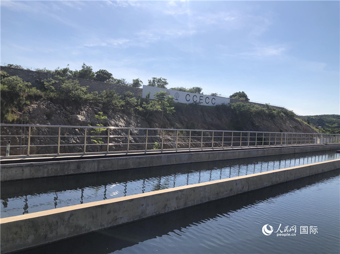 由中國(guó)土木工程（贊比亞）有限公司承建的卡夫河供水項(xiàng)目。人民網(wǎng)記者 黃培昭攝