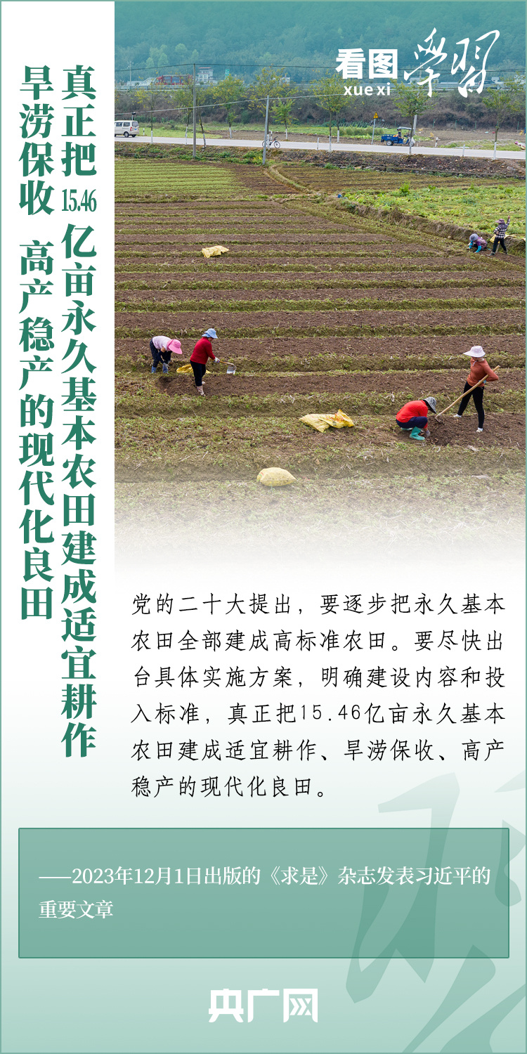 看圖學(xué)習(xí)丨推廣良田、良種、良法、良機 給農(nóng)業(yè)現(xiàn)代化插上科技的翅膀