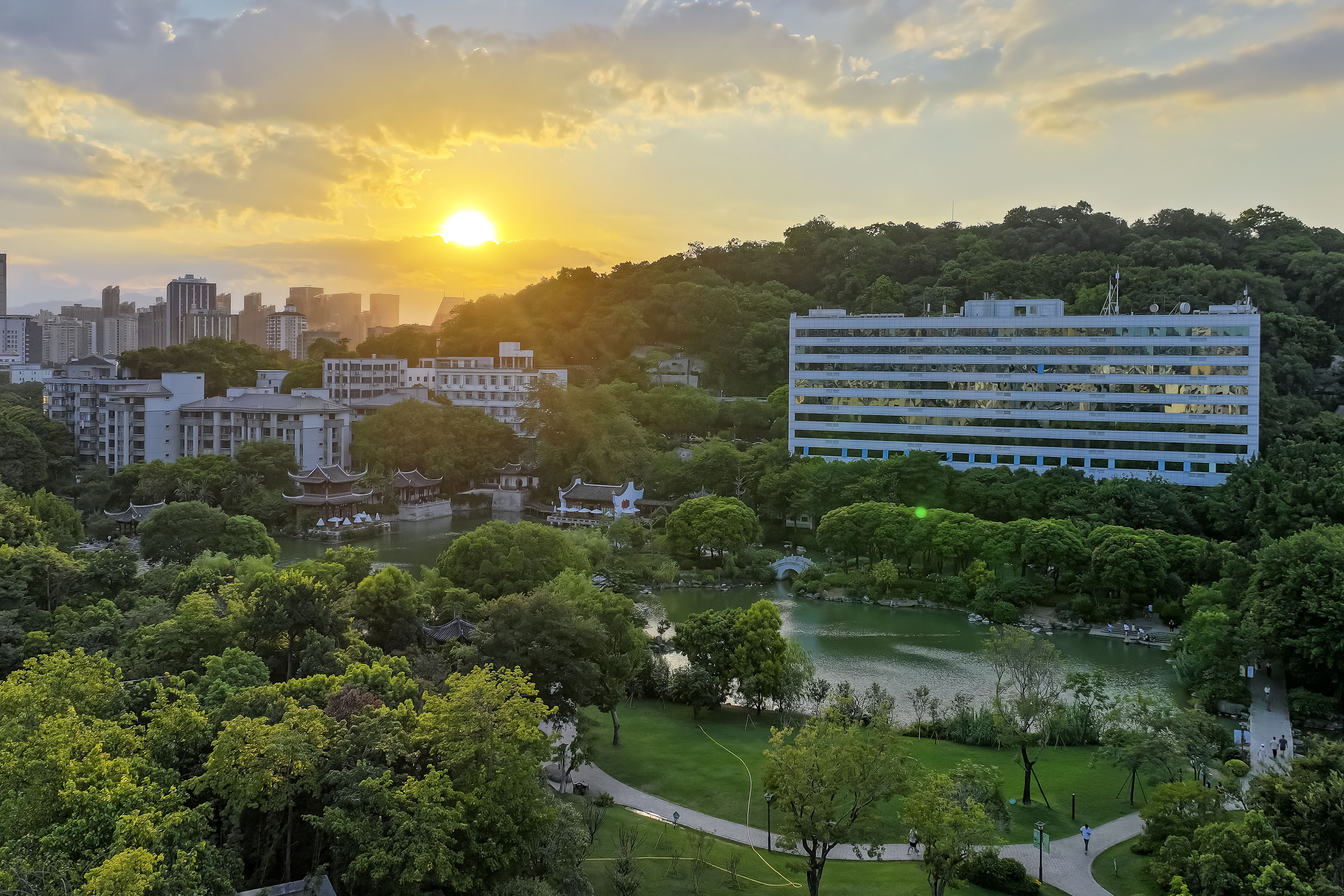 2024年7月17日，福州市鼓樓區(qū)黎明湖生態(tài)濕地公園。